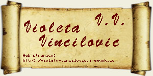 Violeta Vinčilović vizit kartica